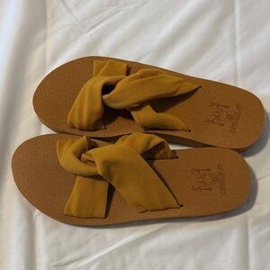 Mustard Knotted Sandals